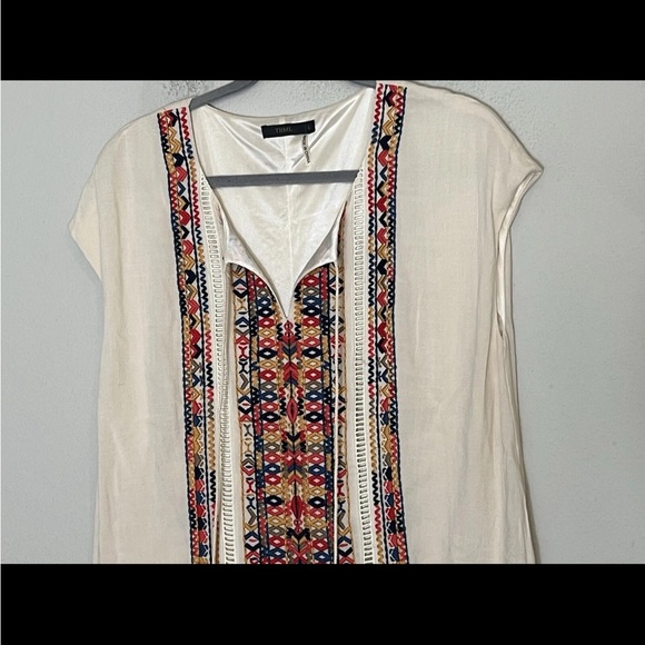 THML Cream Tribal Embroidered Dress - Picture 5 of 5